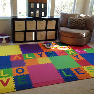 Kids Play Mat Arranged Crossword Style Using Spell Your Name Alphabet Letters- D129