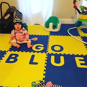 Go Blue! Create a Play Mat with Your School's Colors and Slogans- D176