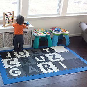 SoftTiles Custom Name Play Mat- Spell Your Child's Name In Your Playroom Floor- D174