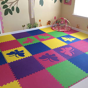 SoftTiles Butterfly Foam Mats | Designer children's playroom flooring -D162