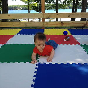 SoftTiles Create a Temporary Cushioned Deck Kids Play Area- D135