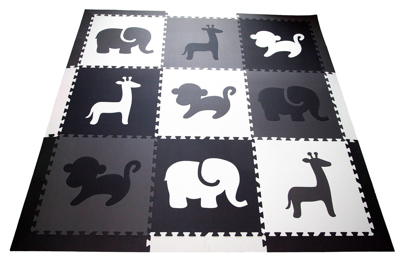 SoftTiles 9 Piece Children's Play Mat Sets with Border